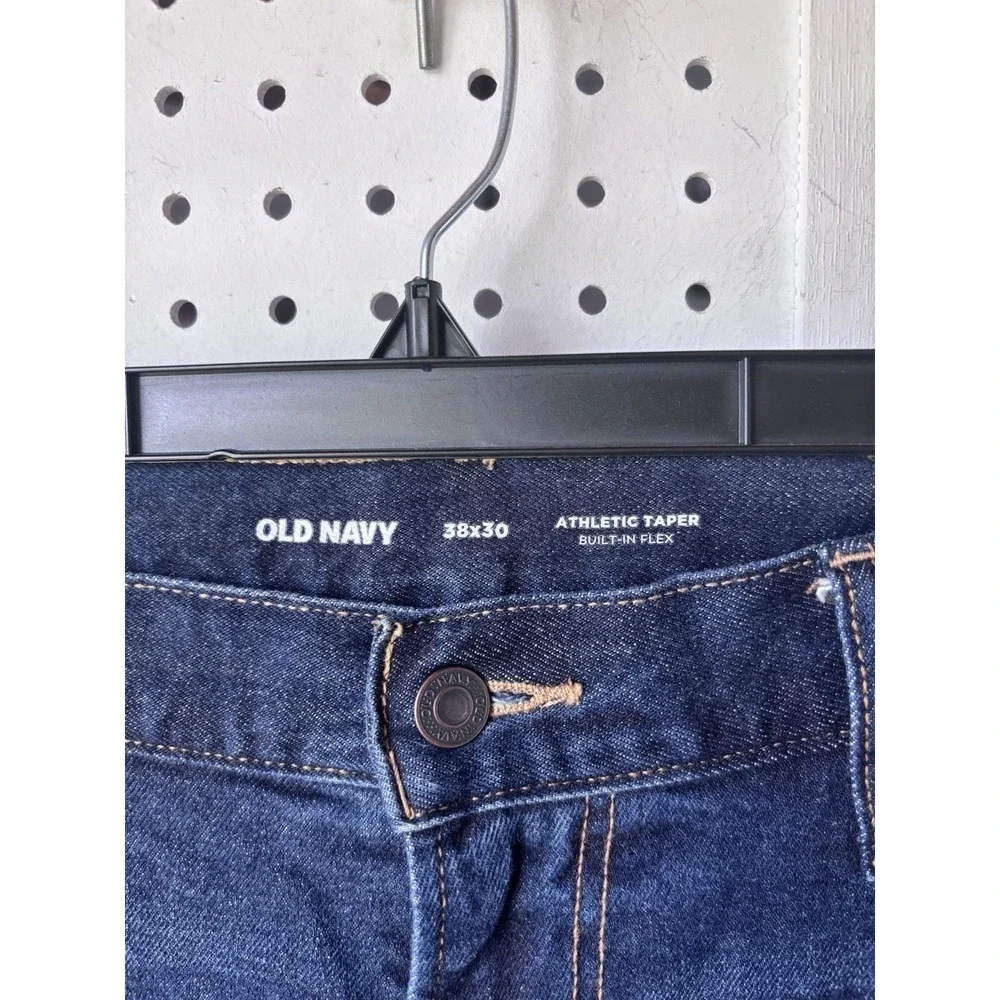 Old Navy Jeans Mens 38x30 Dark Wash Athletic Taper Built-In Flex Denim Stretch